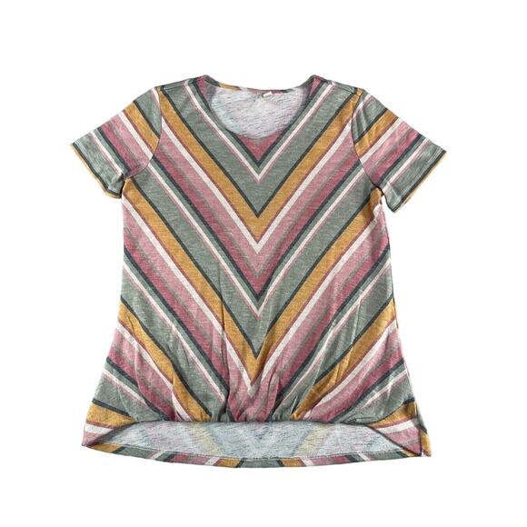 C Est 1946 Sweater Womens Medium Multicolor Geometric Short Sleeve Round Neck - Picture 1 of 11